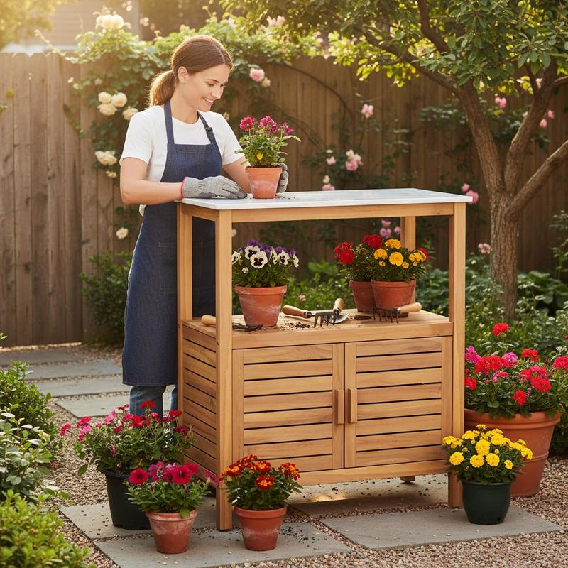 Woodworking Workbench - Meja Kerja Tanam Kayu Akasia untuk