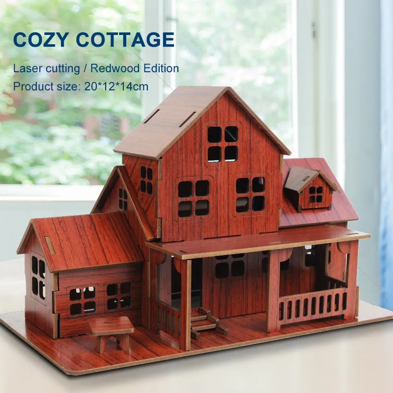 Woodworking Hobby - Permainan Model Puzzle Kayu 3D Rumah