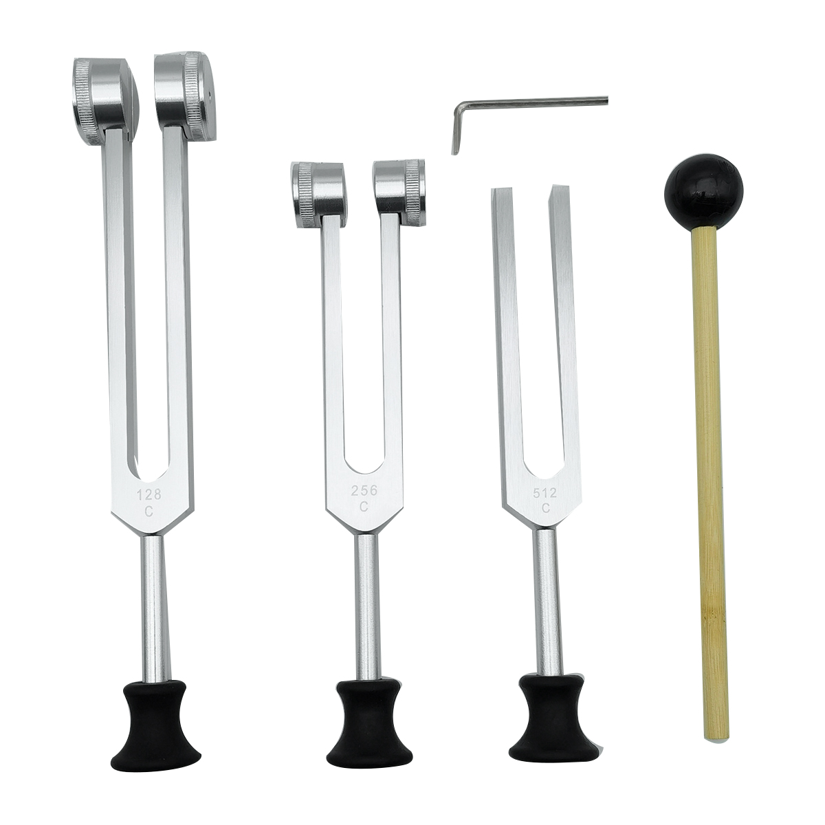 Woodworking Hammer - Set garpu Tuning 4 Pak, (128Hz,