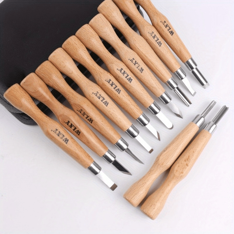 Woodworking Knife - Set 12 Pahat dan Pisau Ukir