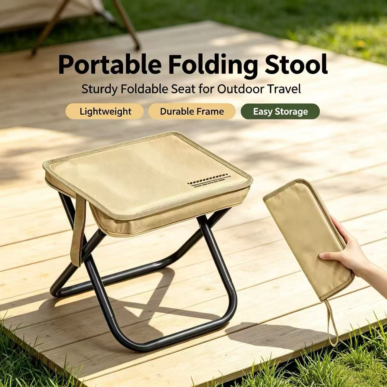 Woodworking Outdoor Furniture - Magza Bangku Lipat Portabel Ultra Ringan