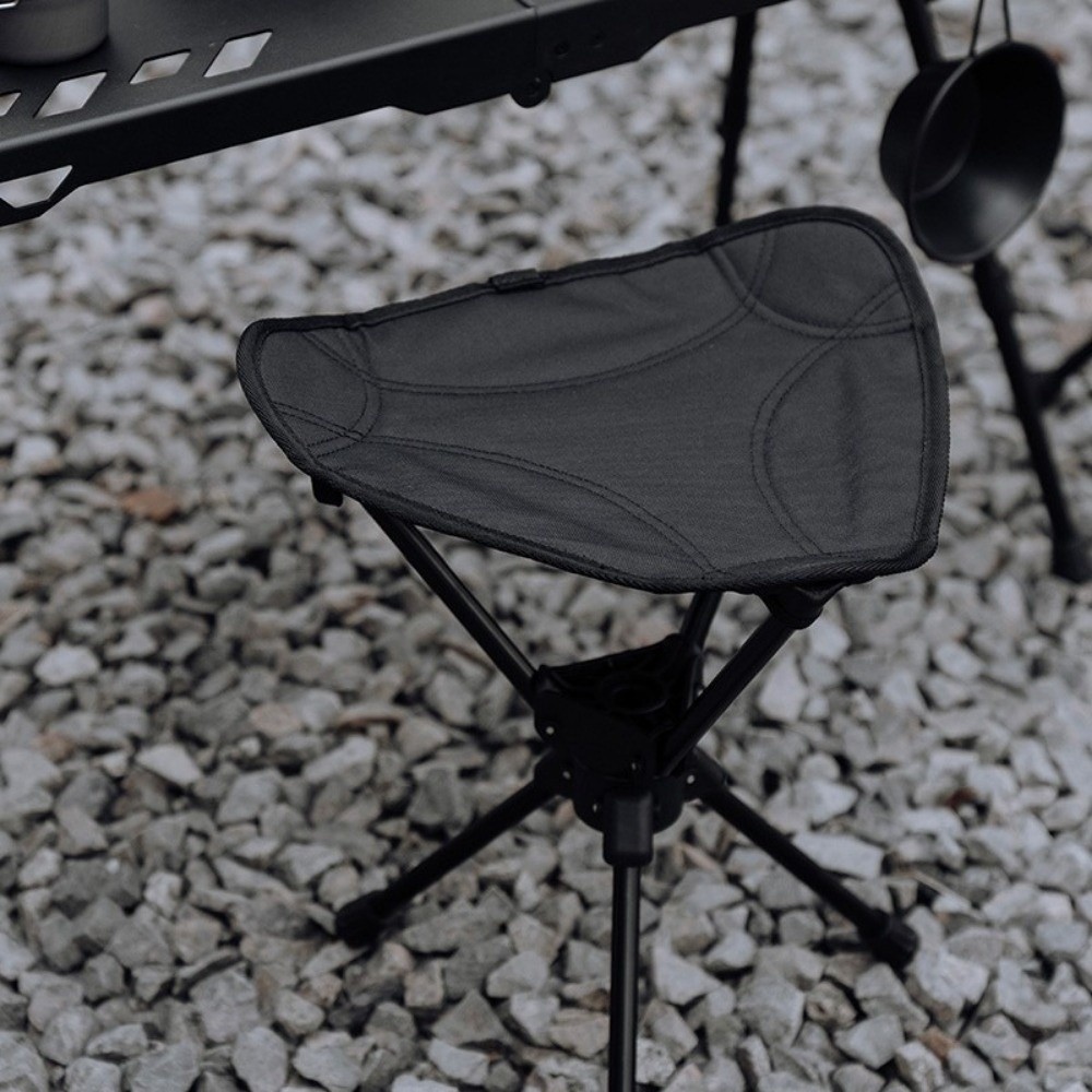 Woodworking Outdoor Furniture - Bangku Lipat Berputar Tiga Kaki, Kursi