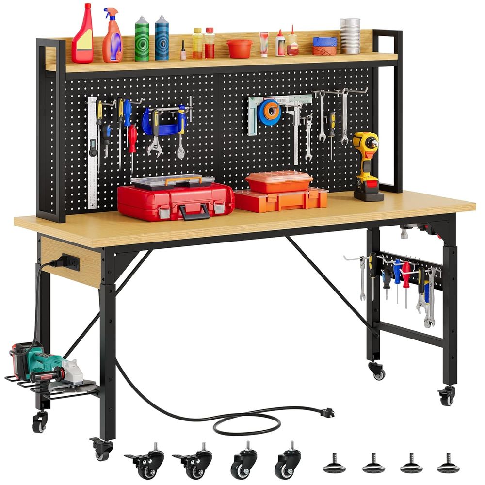 Woodworking Workbench - Meja Kerja Tugas Berat 60 inci