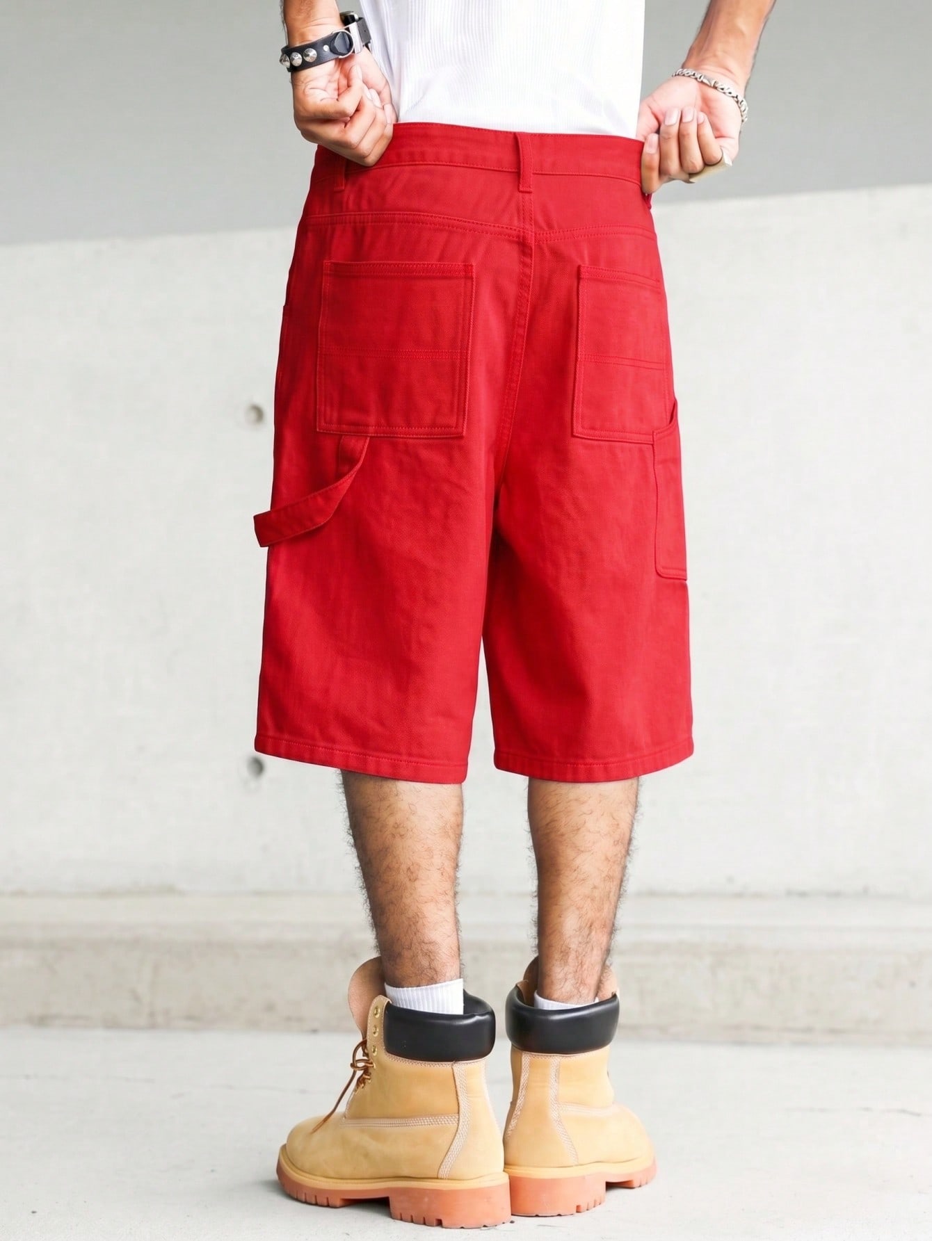 Celana Pendek Denim Pria Warna - Woodworking Overalls ulasan dan harga