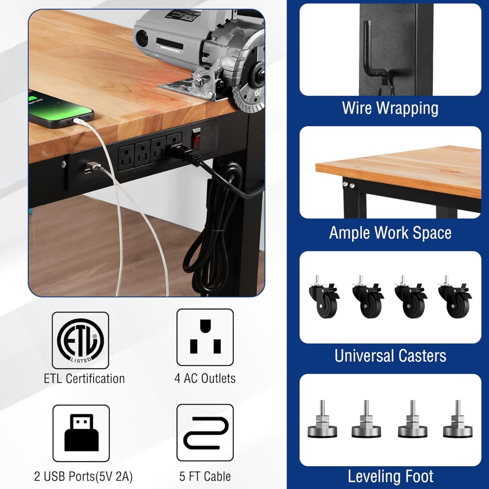Meja Kerja Garasi, Meja Kerja  - Woodworking Workbench ulasan dan harga