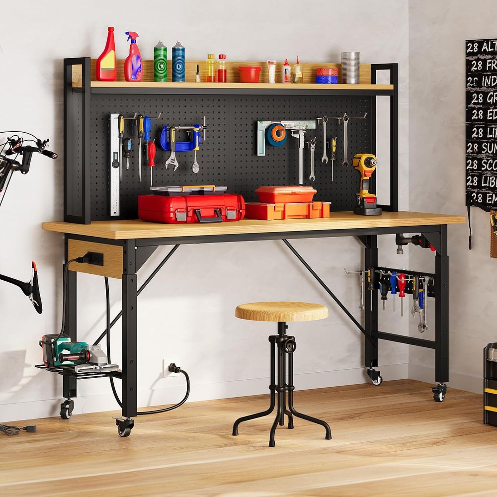 Meja Kerja Tugas Berat 60 inci - Woodworking Workbench ulasan dan harga