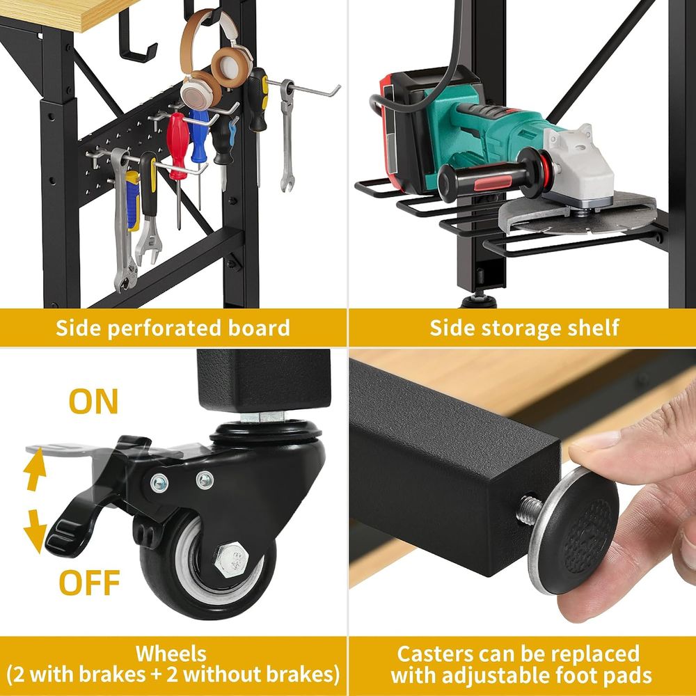 Meja Kerja Tugas Berat 60 inci - Woodworking Workbench ulasan dan harga