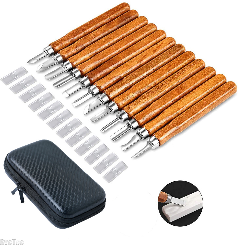 12 Buah Set Alat Ukir Kayu SK2 - Woodworking Knife ulasan dan harga